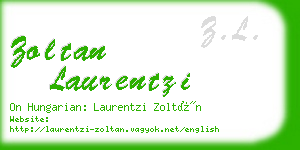 zoltan laurentzi business card